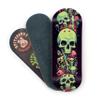 SPITBOARDS 34mm Fingerboard Deck - Real Wood (5-Layers) Classic Popsicle Street Shape - Size: 34 x 96 mm - Single Graphic Deck (Real Wear) - Optimized Concave - slimey Skulls view 3
