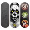 SPITBOARDS 34mm Fingerboard Deck - Real Wood (5-Layers) Classic Popsicle Street Shape - Size: 34 x 96 mm - Single Graphic Deck (Real Wear) - Optimized Concave - Hungry Panda view 1
