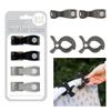 All4Ella Baby Blanket Stroller Clips (4 Pack) | Hooks Muslin to Stroller | Australian Baby Product | Infant/Toddler | Black/Grey view 1