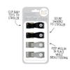 All4Ella Baby Blanket Stroller Clips (4 Pack) | Hooks Muslin to Stroller | Australian Baby Product | Infant/Toddler | Black/Grey view 2