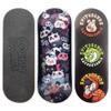 SPITBOARDS 34mm Fingerboard Deck - Real Wood (5-Layers) Classic Popsicle Street Shape - Size: 34 x 96 mm - Single Graphic Deck (Real Wear) - Optimized Concave - Kawaii Zoo view 1
