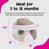 Bumbo Baby Floor Seat, Portable Infant Sit Up Activity & Eating Chair with Tray Accessory, Taupe - Feeding and Sitting Lounger for Babies and Infants Ages 3 to 12 Months view 2