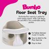 Bumbo Baby Floor Seat, Portable Infant Sit Up Activity & Eating Chair with Tray Accessory, Taupe - Feeding and Sitting Lounger for Babies and Infants Ages 3 to 12 Months view 3