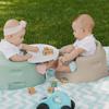 Bumbo Baby Floor Seat, Portable Infant Sit Up Activity & Eating Chair with Tray Accessory, Taupe - Feeding and Sitting Lounger for Babies and Infants Ages 3 to 12 Months view 4