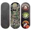 SPITBOARDS 34mm Fingerboard Deck - Real Wood (5-Layers) Classic Popsicle Street Shape - Size: 34 x 96 mm - Single Graphic Deck (Real Wear) - Optimized Concave - Meteoroid view 1