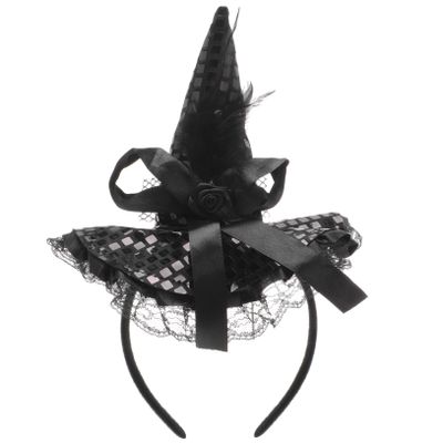 ABOOFAN 2pcs Halloween Witch Headband Stylish Hat Party Costume Accessory for Halloween Theme Decorative Hair Hoop for Costume Parties and Fun Celebrations