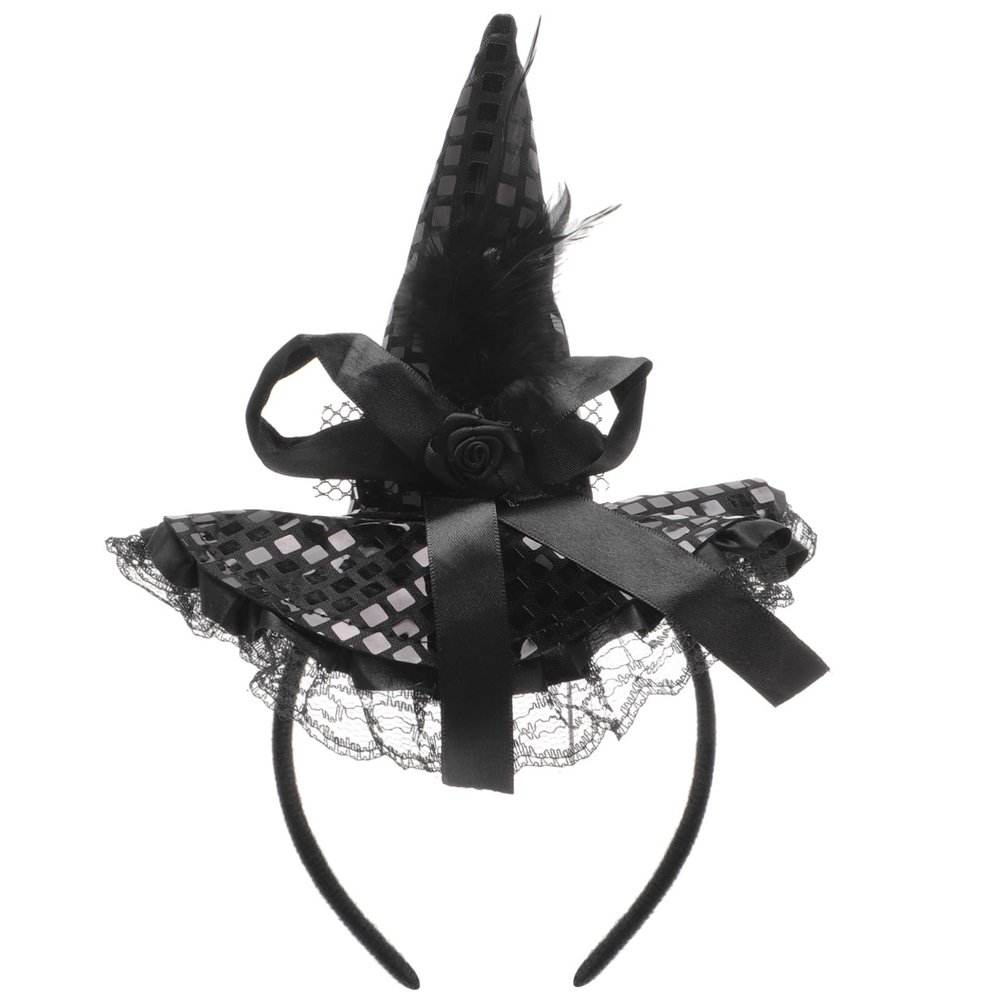 ABOOFAN 2pcs Halloween Witch Headband Stylish Hat Party Costume Accessory for Halloween Theme Decorative Hair Hoop for Costume Parties and Fun Celebrations
