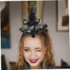 ABOOFAN 2pcs Halloween Witch Headband Stylish Hat Party Costume Accessory for Halloween Theme Decorative Hair Hoop for Costume Parties and Fun Celebrations view 4