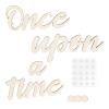 Once Upon a Time Sign, Wooden Reading Corner Decor with 20 Dispensing Glue Once Upon a Time Wall Decal Nursery Sign Kids Room Stickers Decor Aesthetic for Baby Shower Birthday Gift Room Decor view 1