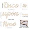 Once Upon a Time Sign, Wooden Reading Corner Decor with 20 Dispensing Glue Once Upon a Time Wall Decal Nursery Sign Kids Room Stickers Decor Aesthetic for Baby Shower Birthday Gift Room Decor view 2