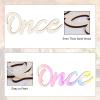 Once Upon a Time Sign, Wooden Reading Corner Decor with 20 Dispensing Glue Once Upon a Time Wall Decal Nursery Sign Kids Room Stickers Decor Aesthetic for Baby Shower Birthday Gift Room Decor view 3