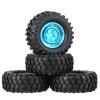 4pcs 1.9 Inch RC Crawler Car Tires Tyres with Aluminium Alloy WheelH Ub Fit for Axial for SCX10 96mm Modification Accessories (Color : A) view 1