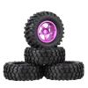 4pcs 1.9 Inch RC Crawler Car Tires Tyres with Aluminium Alloy WheelH Ub Fit for Axial for SCX10 96mm Modification Accessories (Color : C) view 1
