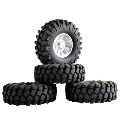 4pcs 1.9 Inch RC Crawler Car Tires Tyres with Aluminium Alloy WheelH Ub Fit for Axial for SCX10 96mm Modification Accessories (Color : D)