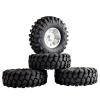 4pcs 1.9 Inch RC Crawler Car Tires Tyres with Aluminium Alloy WheelH Ub Fit for Axial for SCX10 96mm Modification Accessories (Color : D) view 1