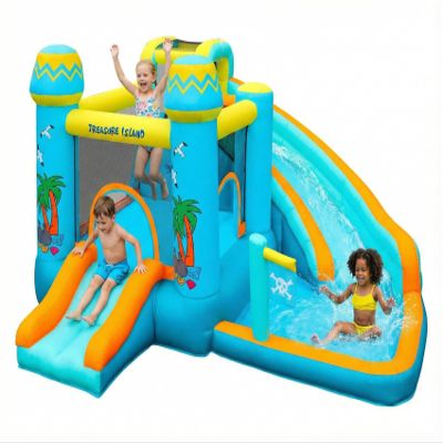 Arlopu Bounce House Outdoor, Extra-Large Inflatable Bounce Castle with Blower, Jumping Bouncer Castle w/Water Slide, Kids Bouncy House Ball Pool/Pit, Climbing Wall, Backyard Park for Ages 310
