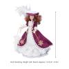 1/12 Dollhouse Porcelain People, Mini Portable Victorian Dark Skirt Hat Woman Ceramic Doll for 1/12 Doll House Decoration view 2