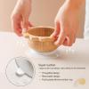 Bamboo Suction Bowl for Baby Kid Toddler Bowl Spoon Fork Set with Removable Silicone Suction All-Natural Baby Feeding Set for Baby-Led Weaning Fits Feeding High Chair Table view 4