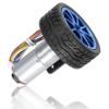 12V Motor with Encoder, DIY Encoder Gear Motor with Mounting Bracket 65mm Wheel Kit for Smart Car Robot DC12V(500RPM) view 1