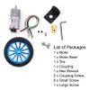 12V Motor with Encoder, DIY Encoder Gear Motor with Mounting Bracket 65mm Wheel Kit for Smart Car Robot DC12V(500RPM) view 2