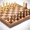 Chess Set Board Games for Adults: Handmade Walnut Wooden 15" 2 Extra Queens Folding Portable Travel Chess Game, Gift idea, Pieces Storage Slots,Instructions view 1