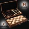 Chess Set Board Games for Adults: Handmade Walnut Wooden 15" 2 Extra Queens Folding Portable Travel Chess Game, Gift idea, Pieces Storage Slots,Instructions view 2