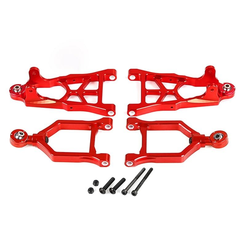 DAYUDDRICAR 1/5 RC Car Metal Front A-arm Front Swing Arm Replacement RC Gasoline Engine Car Model Upgrade Part for Rovan-Baja 5B 1/5 RC Car Accessories (Color : 1 Set Red)
