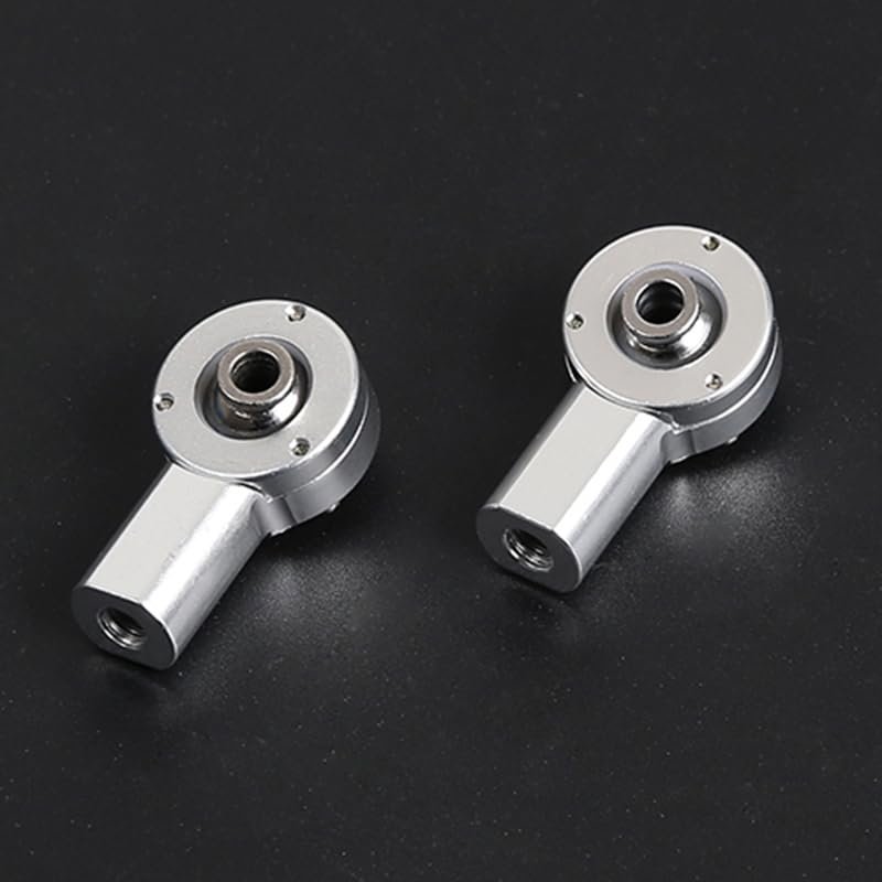 DAYUDDRICAR 1/5 RC Car Metal Rear Upper Swing Arm Ball Joint Replacement RC Gasoline Engine Car Model Upgrade Part for Rovan-Baja 5B 1/5 RC Car Accessories (Color : 1 Set Silver)