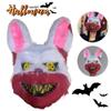 Apujent Halloween Scary Rabbit Bunny, Bloody Plush Animal Head, Spooky Cosplay Costume Props Halloween Party, Haunted House view 2