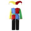 Jugaoge Kids Boys Girls Clown Costume Halloween Fancy Dress-up Circus Carnival Evil Jester Roleplay Colorful 7-10 Years view 2