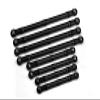 Aluminum 6061-T6 Suspension Link Set for Traxxas 1:18 TRX4M K10 High Trail Crawler 97064-1 Upgrade Parts - Black view 1