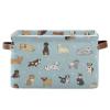 XUWU Multi-purpose Storage Basket Bin Cute Dog Puppy Organizer Collapsible Shelf Basket Cube with Handle for Nursery Bedroom Bathroom view 1