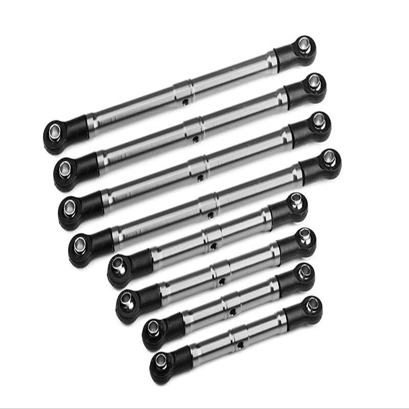 Aluminum 6061-T6 Suspension Link Set for Traxxas 1:18 TRX4M K10 High Trail Crawler 97064-1 Upgrade Parts - Silver