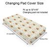 Highland Cows Boho Floral Changing Pad Covers Highland Yak Retro Flowers Change Table Pad Cover for Boys Girls Farm Animal Soft Stretchy Snug Fitted Diaper Changing Mat Sheets Cover 32''x16'' view 2
