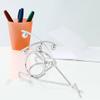 ibasenice Mini Balancing Desk Toy Metal Kinetic Sculpture with Swinging Balance Balls 3X4X1.8In Office Decor and Physics Educational Desktop Figurine view 2