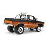 1/64 1985 Chevrolet Silverado, Black and Orange, Zingers, Johnny Lightning view 3