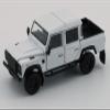 Defender 110 Pickup Truck White with Extra Wheels 1/64 Diecast Model Car by BM Creations 64B0199 view 1