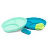321 Grow Silicone Easy Scoop & Hold Plate Set - Baby and Toddler Training Plates with Clip-On Rims for Easy Scooping, Self-Feeding and Baby Led Weaning, 6+ months (Ocean) view 1