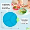 321 Grow Silicone Easy Scoop & Hold Plate Set - Baby and Toddler Training Plates with Clip-On Rims for Easy Scooping, Self-Feeding and Baby Led Weaning, 6+ months (Ocean) view 3