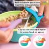 321 Grow Silicone Easy Scoop & Hold Bowl Set  Adaptive Baby & Toddler Feeding Bowls with Clip-On Rim and Handle  Helps Build Independence & Coordination  2 Pack  Dishwasher Safe (Midnight) view 2