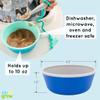 321 Grow Silicone Easy Scoop & Hold Bowl Set  Adaptive Baby & Toddler Feeding Bowls with Clip-On Rim and Handle  Helps Build Independence & Coordination  2 Pack  Dishwasher Safe (Midnight) view 3
