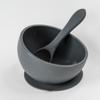 Babeehive Goods Bowls | Stress-Free, Mess-Free Mealtime | Food-Grade Silicone | Sturdy Suction Bowl and Soft Silicone Spoon | Soft, Flexible Silicone | Perfectly Sized, BPA-Free (Charcoal) view 1