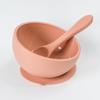 Babeehive Goods Bowls | Stress-Free, Mess-Free Mealtime | Food-Grade Silicone | Sturdy Suction Bowl and Soft Silicone Spoon | Soft, Flexible Silicone | Perfectly Sized, BPA-Free (Blush) view 1