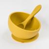 Babeehive Goods Bowls | Stress-Free, Mess-Free Mealtime | Food-Grade Silicone | Sturdy Suction Bowl and Soft Silicone Spoon | Soft, Flexible Silicone | Perfectly Sized, BPA-Free (Mustard) view 1