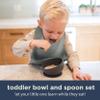 Babeehive Goods Bowls | Stress-Free, Mess-Free Mealtime | Food-Grade Silicone | Sturdy Suction Bowl and Soft Silicone Spoon | Soft, Flexible Silicone | Perfectly Sized, BPA-Free (Duck) view 3