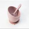 Babeehive Goods Bowls | Stress-Free, Mess-Free Mealtime | Food-Grade Silicone | Sturdy Suction Bowl and Soft Silicone Spoon | Soft, Flexible Silicone | Perfectly Sized, BPA-Free (Rose) view 1
