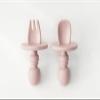 Babeehive Goods Mini Spoon and Fork | Safety, Ergonomics, and Practicality | Perfectly Sized For Tiny Hands | Food-Grade Materials, BPA-Free | Versatile, Suitable, and Convenient (Rose) view 1