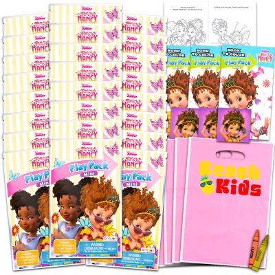 Disney Fancy Nancy Mini Party Favors Set for Kids - Bundle with 24 Mini Fancy Nancy Grab n Go Play Packs with Coloring Pages, Stickers and More (Fancy Nancy Birthday Party Supplies)