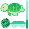 Liliful 14.17 x 8.66 x 2.95 Inches Turtle Piata Set Includes Green Turtle Shape Piata Blindfold Sticks and Confetti Summer Animal Birthday Party Decorations Game Props view 1