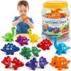 USATDD Numbers Matching Dinosaur Toy 1-10 Counting Sorting Game Double-Sided Dino Fine Motor Toys Number Recognition Learning Toy, Christmas Stocking Stuffers for for Kids Boys Girls view 1